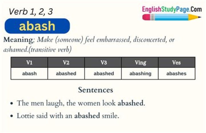 Can abash be used as a verb?
