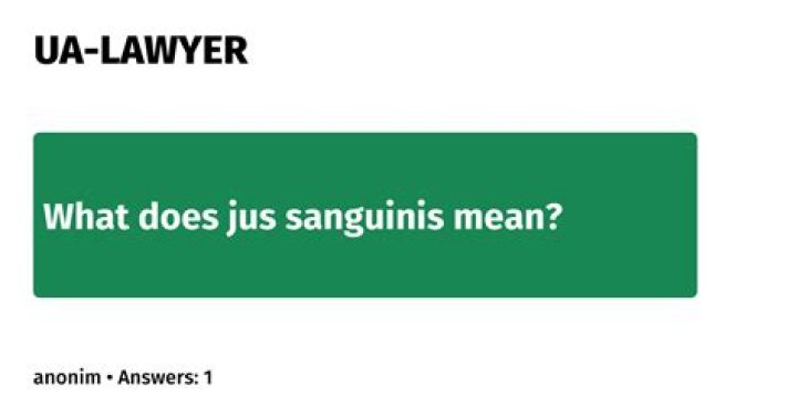 Does jus sanguinis mean?