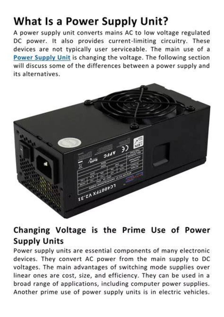For power supply unit?
