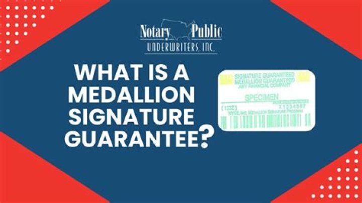Form for medallion signature guarantee?