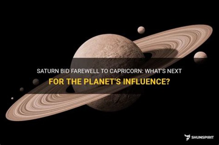 Has saturn left capricorn?