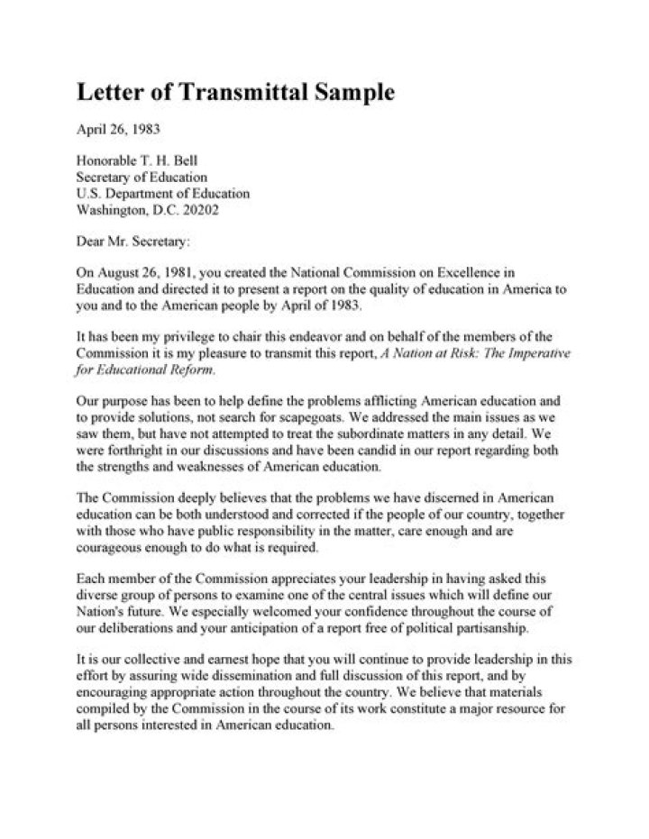 In a formal report what is a letter of transmittal?