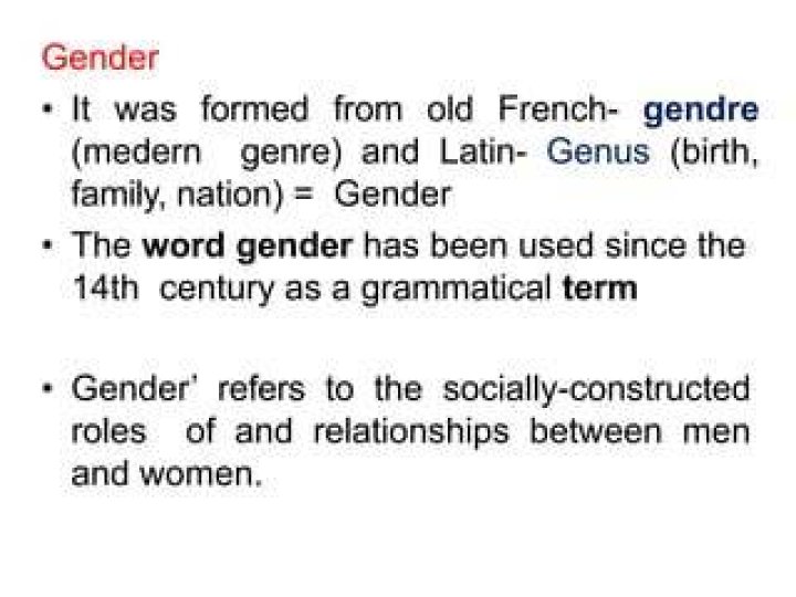 When was the word gender first used?