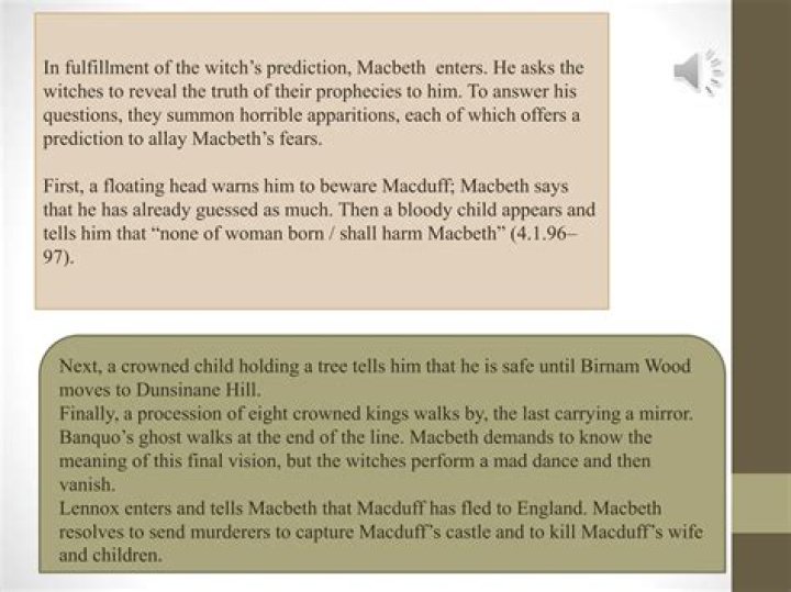Which apparition says beware macduff?