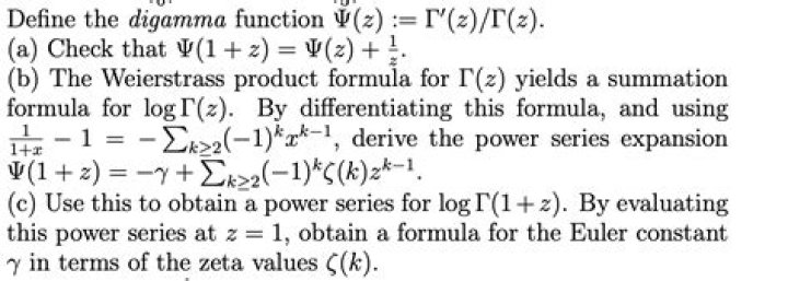 Who invented digamma function?