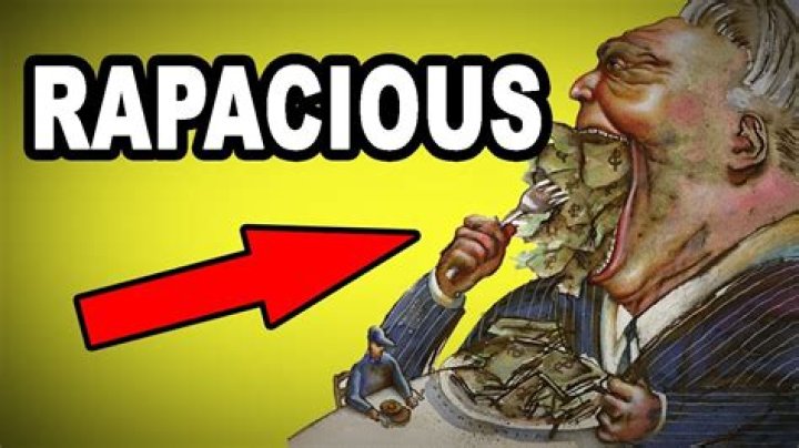 Who is a rapacious person?