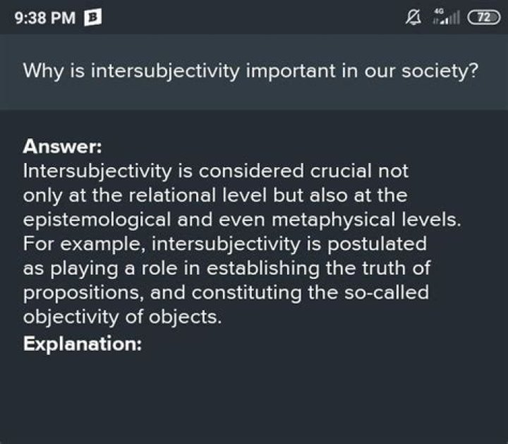 Why is intersubjectivity important brainly?